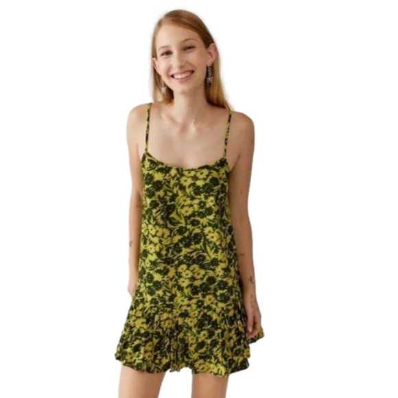 NWT Urban Outfitters Modern Sundress Floral Abstract Dress - Picture 1 of 10